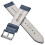 Alpine flat Leather Watch strap with Quick Release Spring Bars - Blue - 22 mm 3