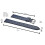 Alpine flat Leather Watch strap with Quick Release Spring Bars - Blue - 22 mm 2