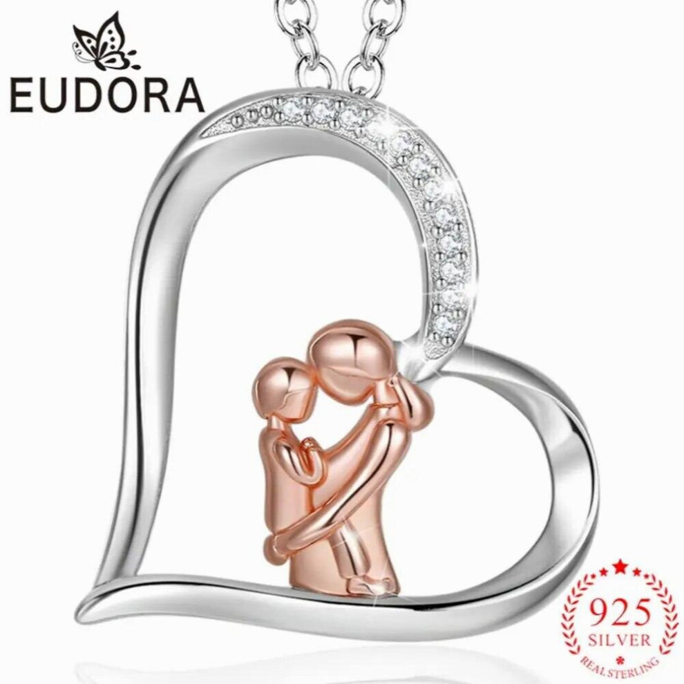 Appel d'ange 925 Mother Babyx Bijoux en argent avec chaîne à maillons D517