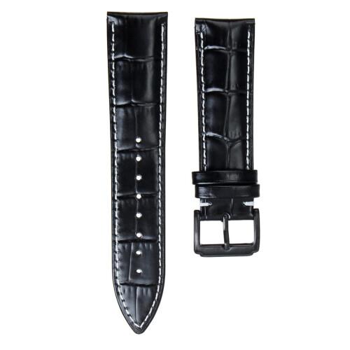 Bakeey Leather Watch Band Croco Deployment Clasp Spring Bars 2