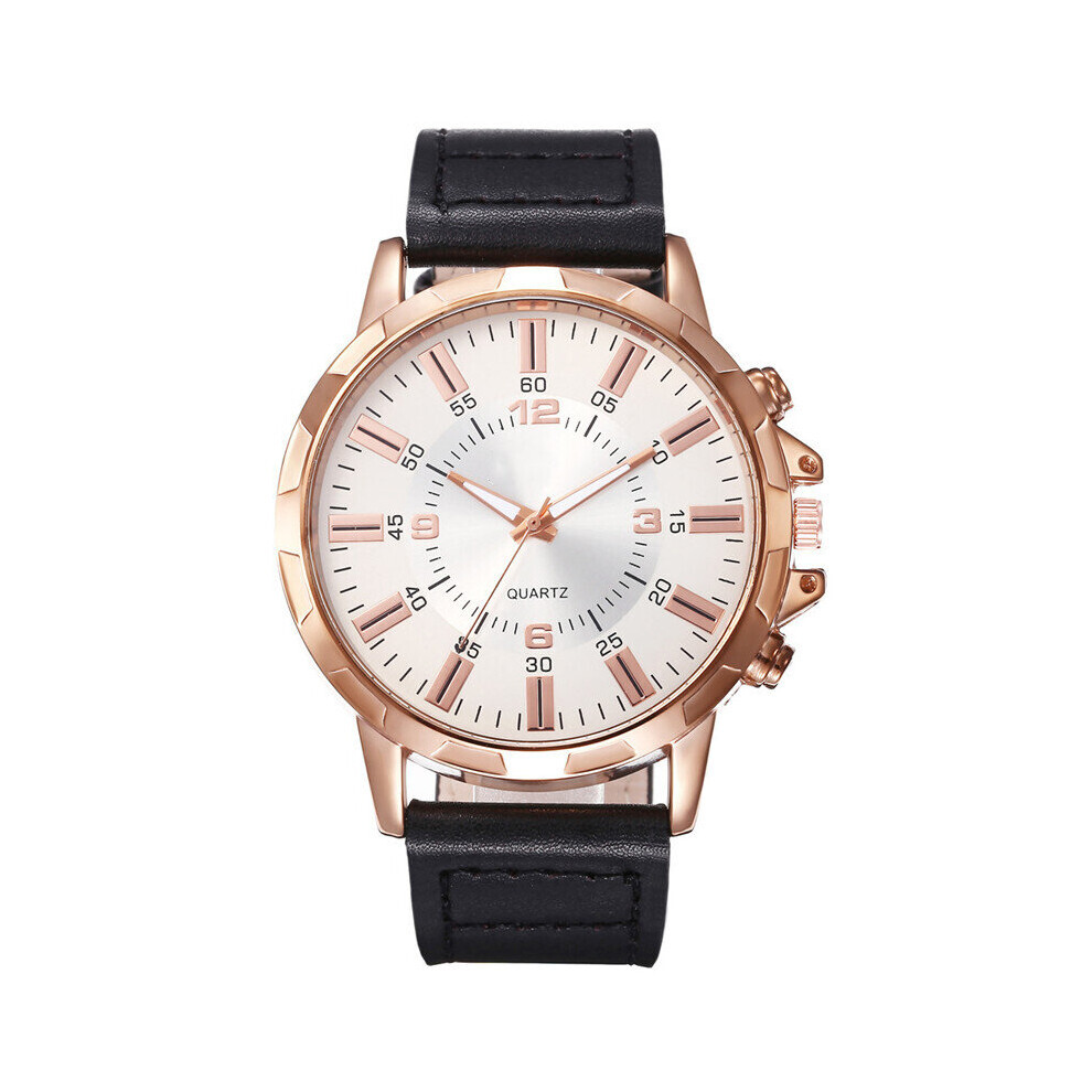 Montres de sport en cuir à grand cadran pour hommes, montres minimalistes