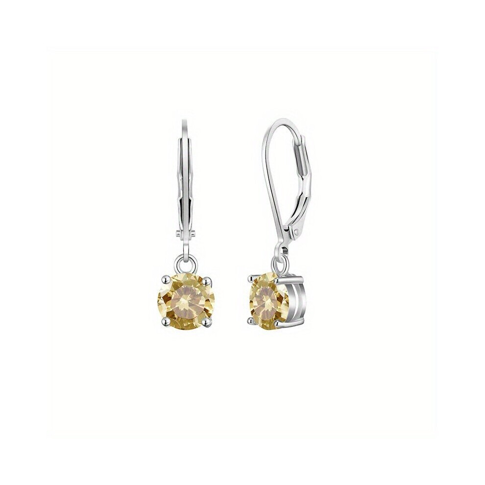 Boucles d'oreilles pendantes en zircon brillant et vibrant pour femmes Aretes Para Leverbacken Hooplss