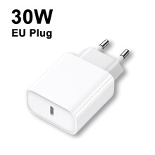 (EU Plug, White) 30W USB-C Power Adapter Fast Charger For Apple iPhone 14 15 Pro Max 13 12 11 X XS XR 7 8 Plus Lightning Charging Cable