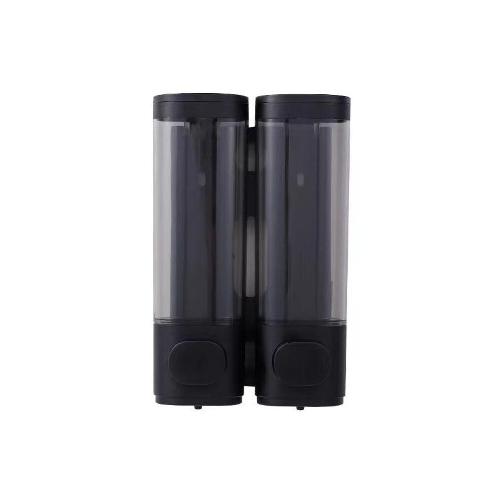 (black, dual bottles) 3-in-1 Room Wall Mounted Bathroom Shower Pump Dispenser and Organizer - can be Used for Shampoo,Conditioner, Body Lotion,Body Wash,Bathroom