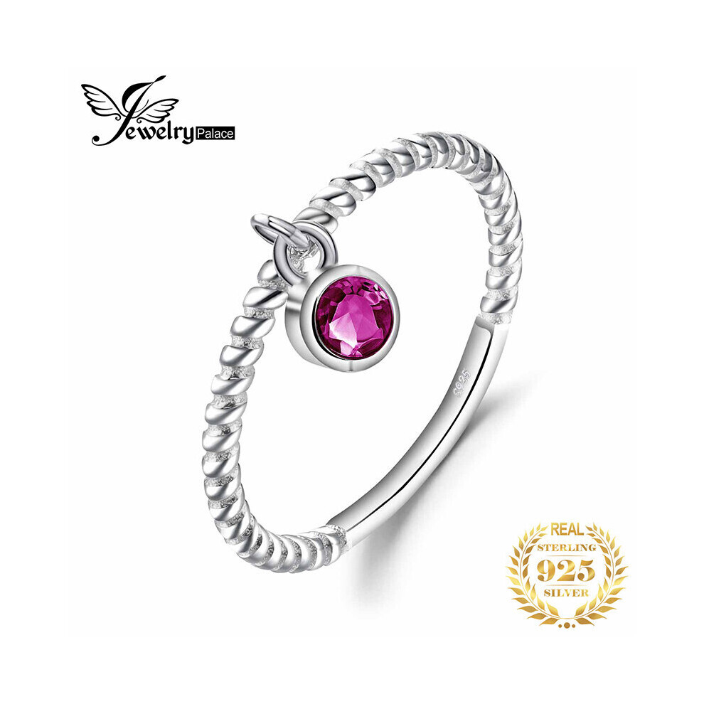 Bague empilable en argent sterling Createdrling, cadeau d'anniversaire