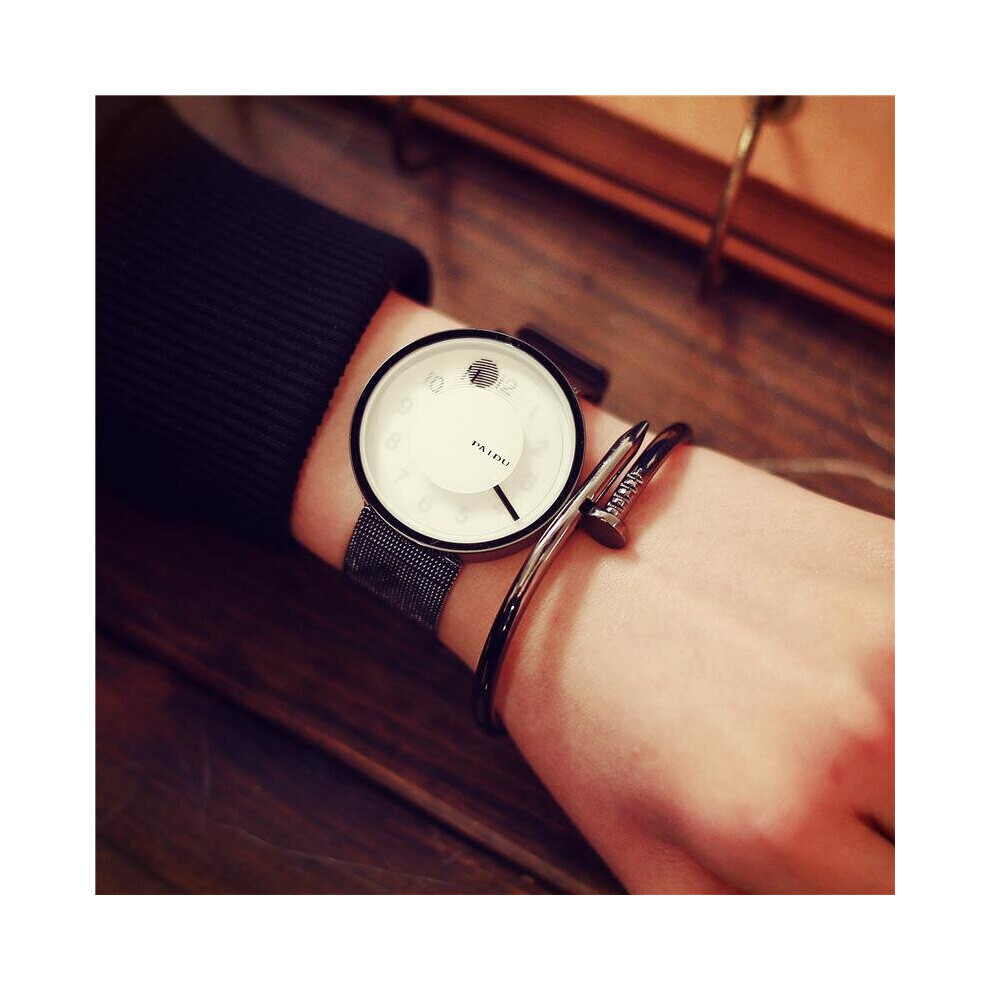 Montres minimalistes créatives pour hommes, montres de sport décontractées, bracelet en maille, montres