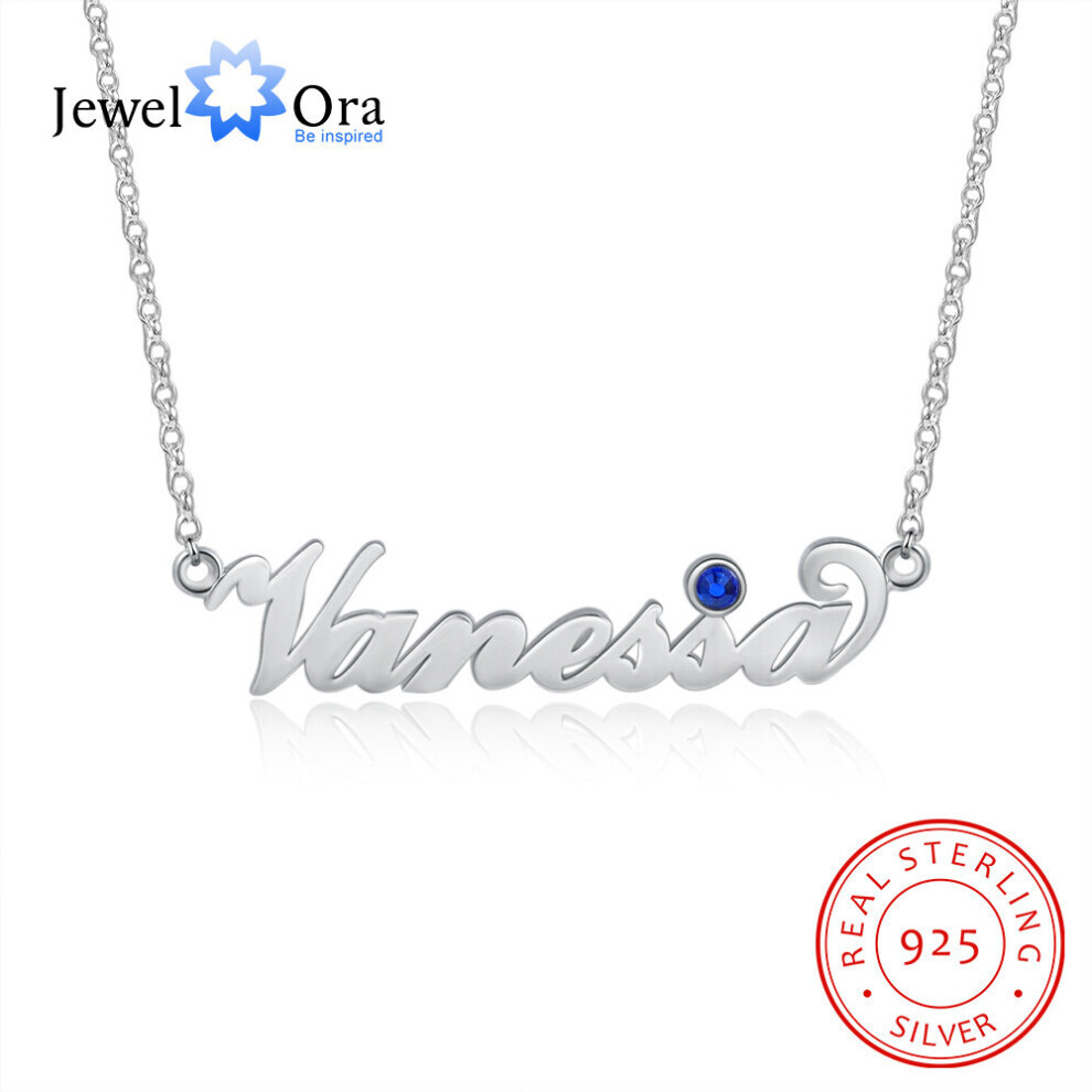 JewelOra 925Plaque nominative avec une lettre personnalisée, cadeau de haute joaillerie