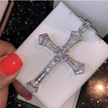 Lange Kreuz Anhänger Cz 925 Kette Kreuz Anhänger Männer Party Hochzeit schmuck