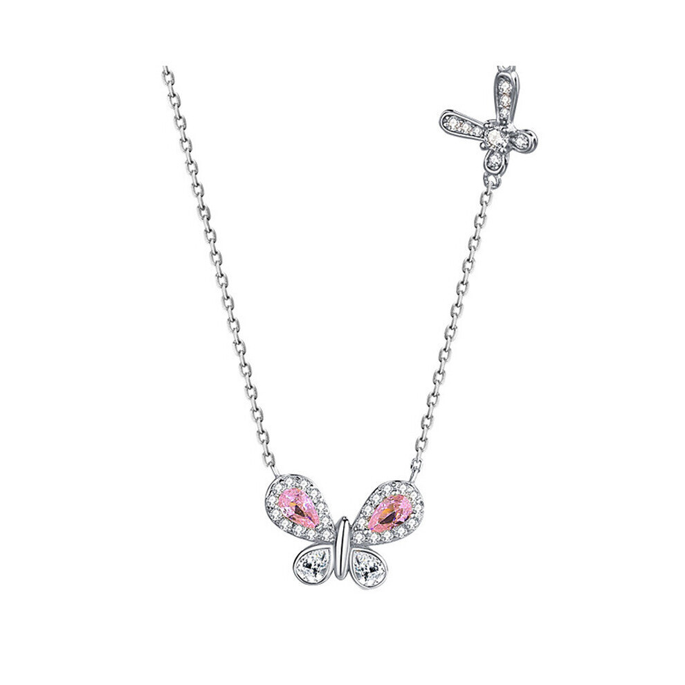 Bague papillon élégante en argent et zircon pour femme, bijou de charme pour anniversaire