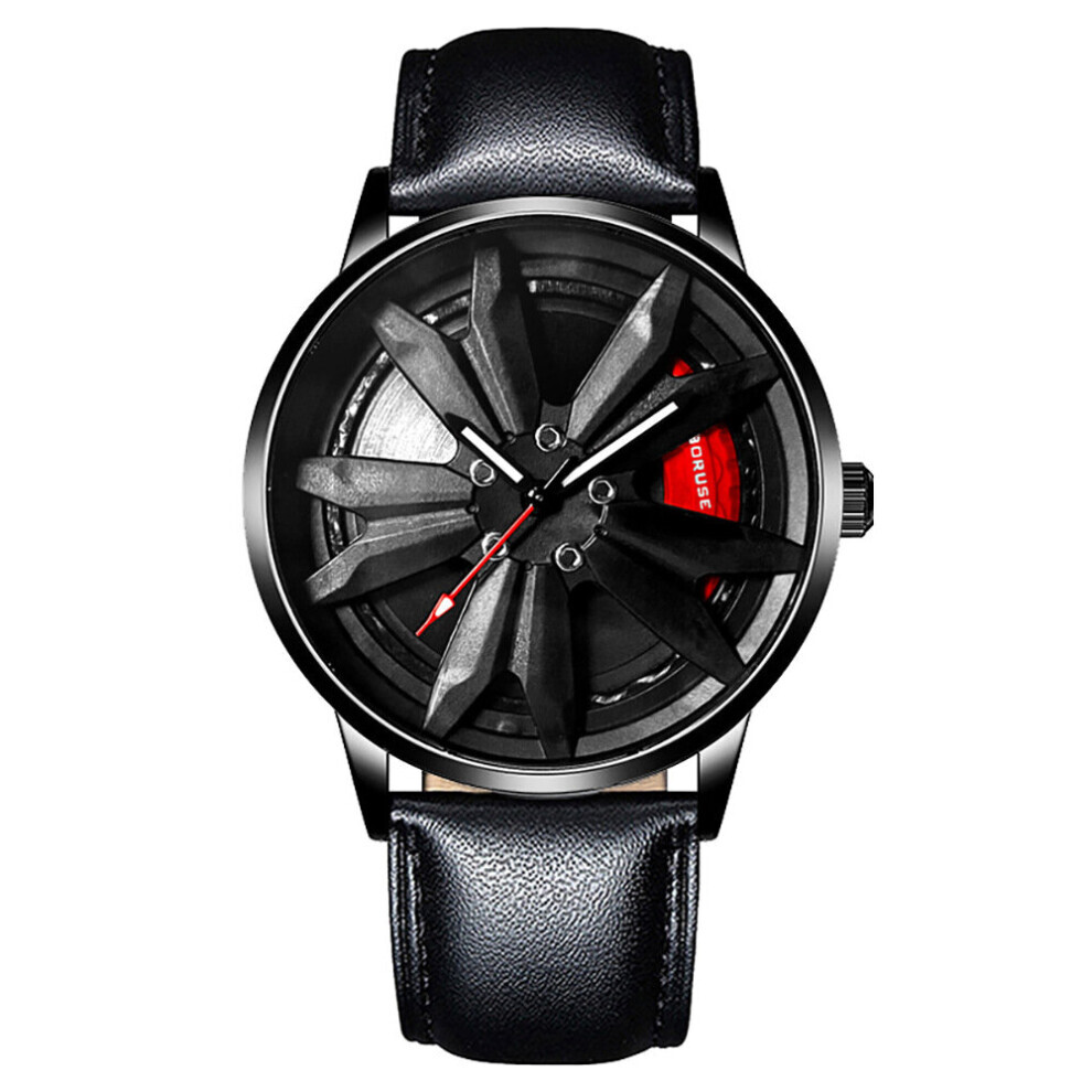 Montre automatique explosive pour hommes, montre en cuir décontractée, Relojes De Cuarzo Para Hombre