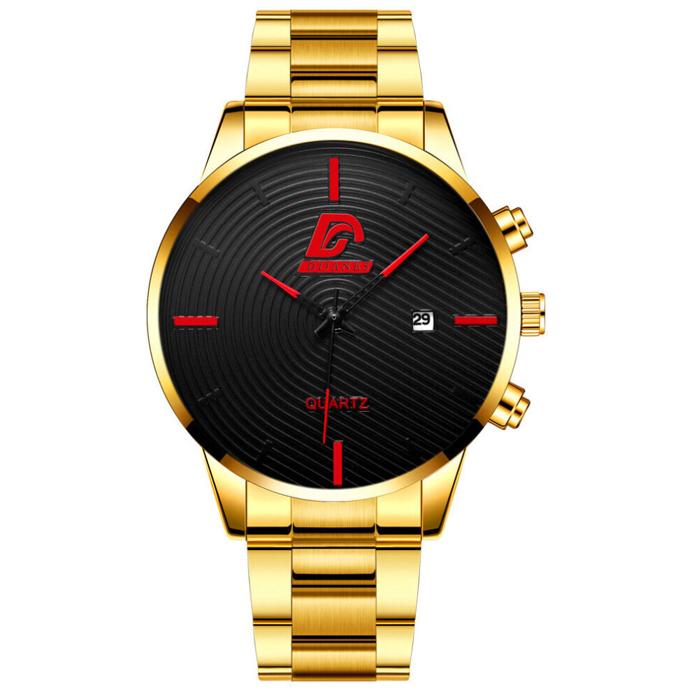Montre homme minimaliste en acier inoxydable à quartz