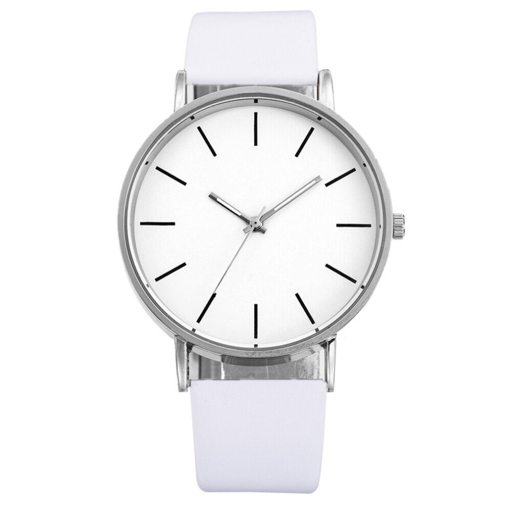 Montre homme minimaliste avec bracelet en cuir, analogique, à quartz, décontractée, sport, tendance
