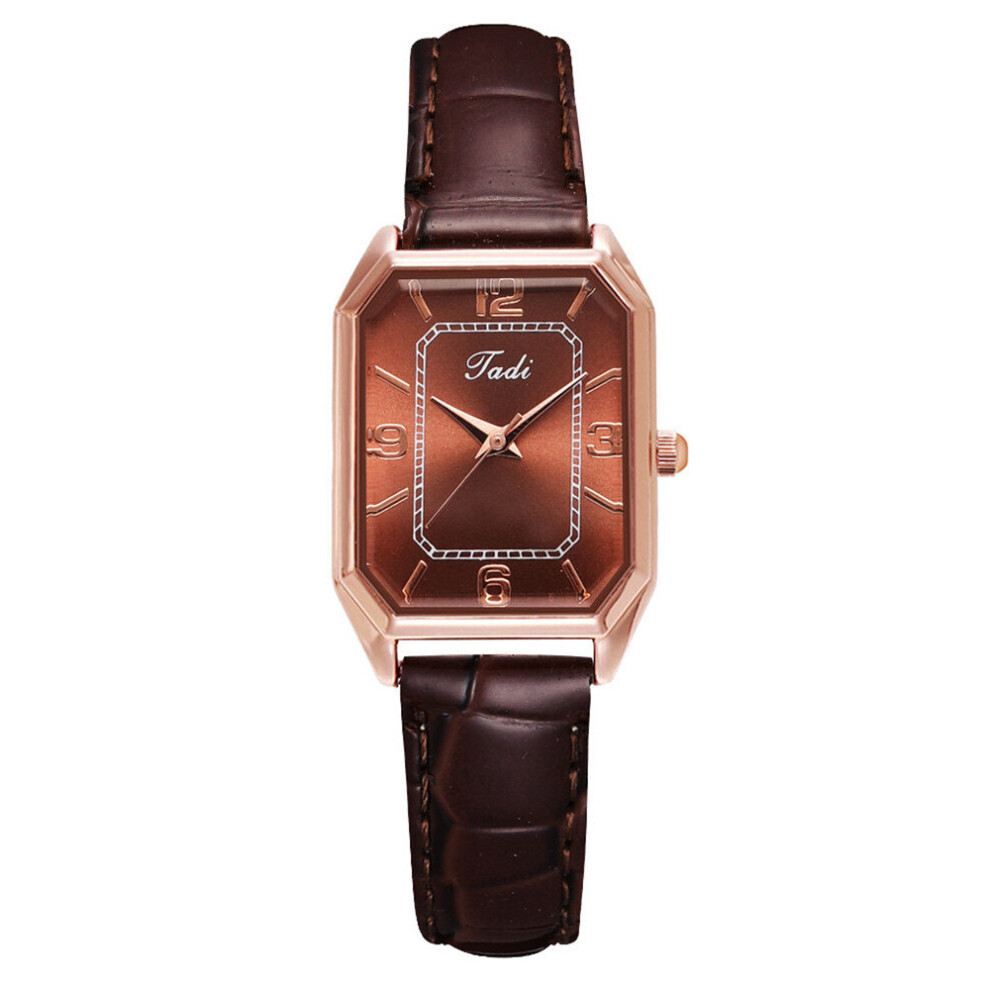 Montres à quartz minimalistes pour femmes, montres-bracelets décontractées en cuir pour dames, rétro,