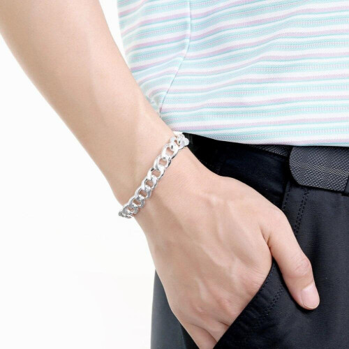 Hohe Männer Schmuck 925Sets 10MM Link Chaint Sets Für 2