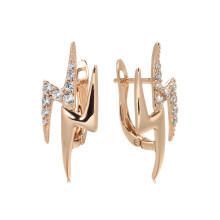 Hip Hop Blitz Stil Inlay Zirkon Dropimalist Schmuck Party Club Mädchen Aussage Ohrringe