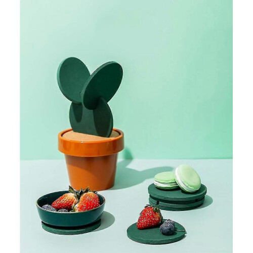 Coasters Creative Cactus Shaped Design Set Of 6 Pieces for Home Office Decor 1