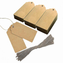 Large Kraft Paper Gift Tags 100pcs Brown Christmas, Wedding , Birthday Hollow Luggage Tags Hang Tags