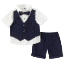 (80cm, Blue) Boy's Tuxedos Toddler Formal Suits Set, Kids Slim Fit Suit