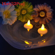(WARM) 12pcs Flameless Electronic Led Tea Light Candles Smokeless Party Candles For