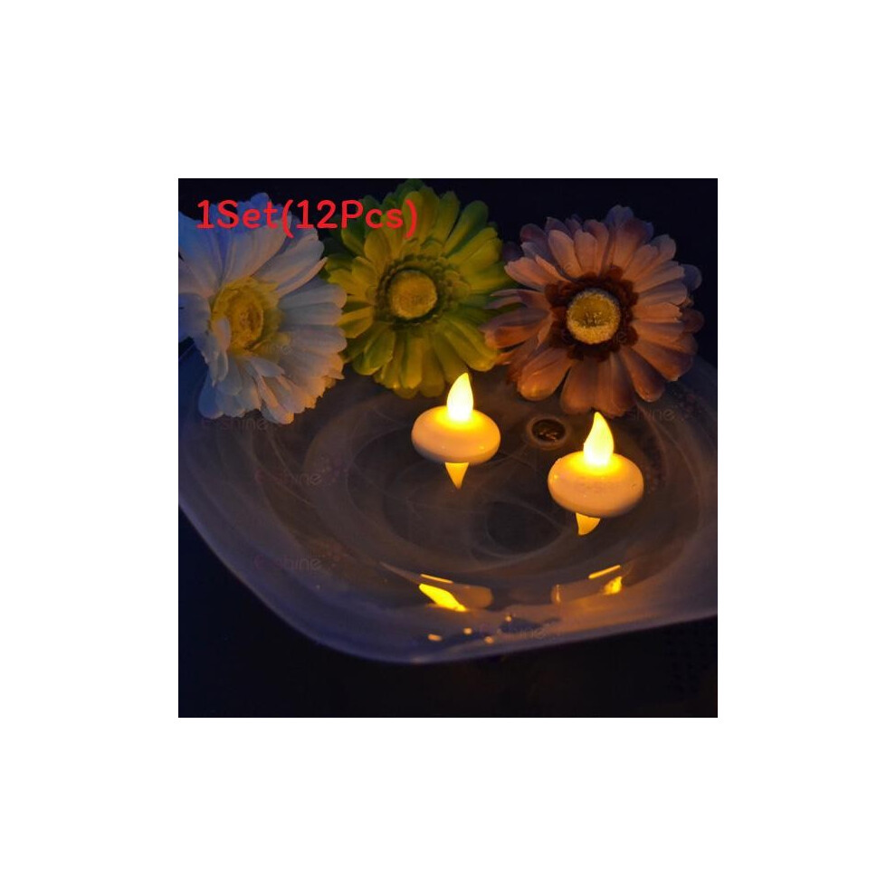 (Warm) 12Pcs Flameless Electronic Led Tea Candles Smokeless Party Candles For Light