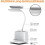 LED small white desk lamp, bedroom desktop/computer study lamp, rechargeable, pen holder 3