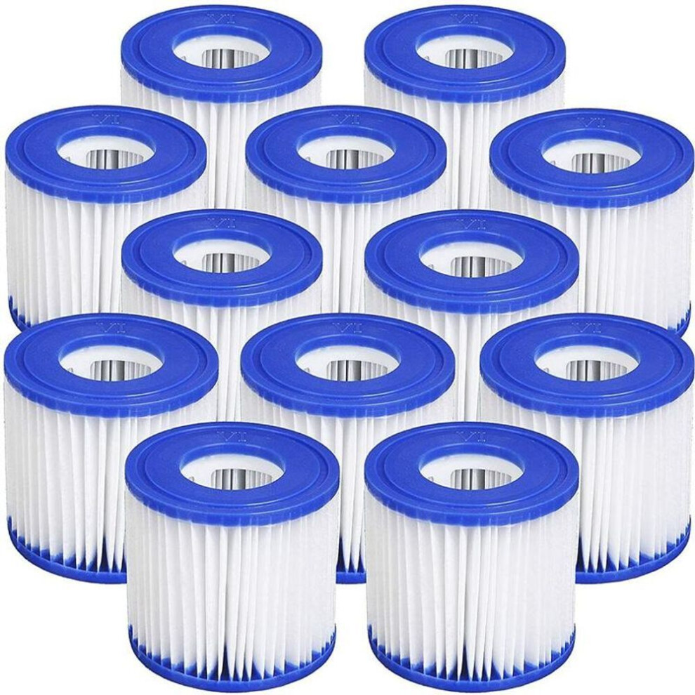(12pcs) 2-12x Lay Z Lazy Hot Tub Spa Pool Miami Vegas Monaco Cartridge Filters VI Outdoor Garden Spas