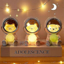 Creative Cute Galaxy Guardian Pet Astronaut Usb Night Light Personality Bedroom Decoration Lights Star Light Kids Toys Birthday Gift