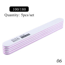(Purple, 6) Beauty Sanding Nail Files 100/180 Salon Nail Art Tools Manicure Nail Files & Buffer Nail