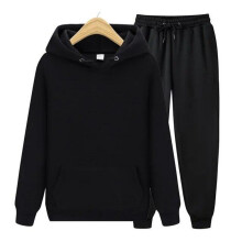 (black, M) Woman Warm Sportswear Two Piece Loose Sets Tracksuit Long Hooded Coats Hoodie Set Zipper Running Joggers Femmel Sweatshirts Set