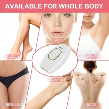 (Weiß) Schmerzfreier IPL-Laser-Epilierer mit 500.000 Blitzen für Damen – Dauerhafte Haarentfernung a