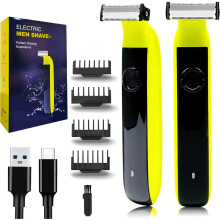 Rasoio elettrico da uomo – ricaricabile tramite USB con funzione di ricarica rapida (Tipo C)