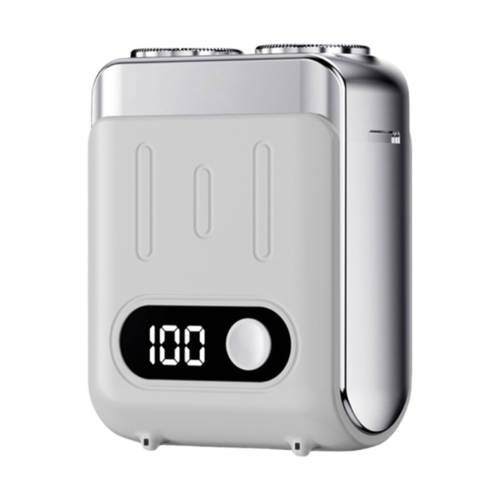 Elektrisk rakapparat med digital display, resehyvel, silver 1