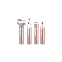Elektrischer Damenrasierer, Eurobuy 4-in-1 Haarentfernungs-Set für Damen, USB-wiederaufladbar, schme