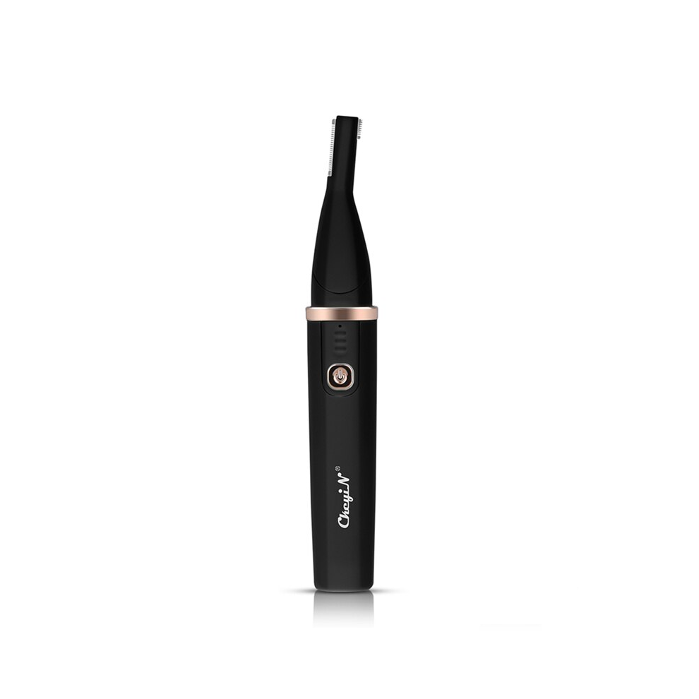 Tondeuse électrique portable (noire), rechargeable par USB, double lame, pour femmes, sourcils, visage,