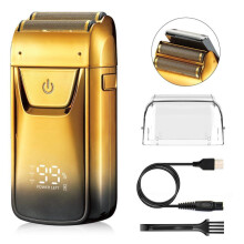 (gold, HT918G) SOLIMPIA 3-Speeds Electric Razor Shavers for Men Close Shave Head Shavers for Bald Men with Double