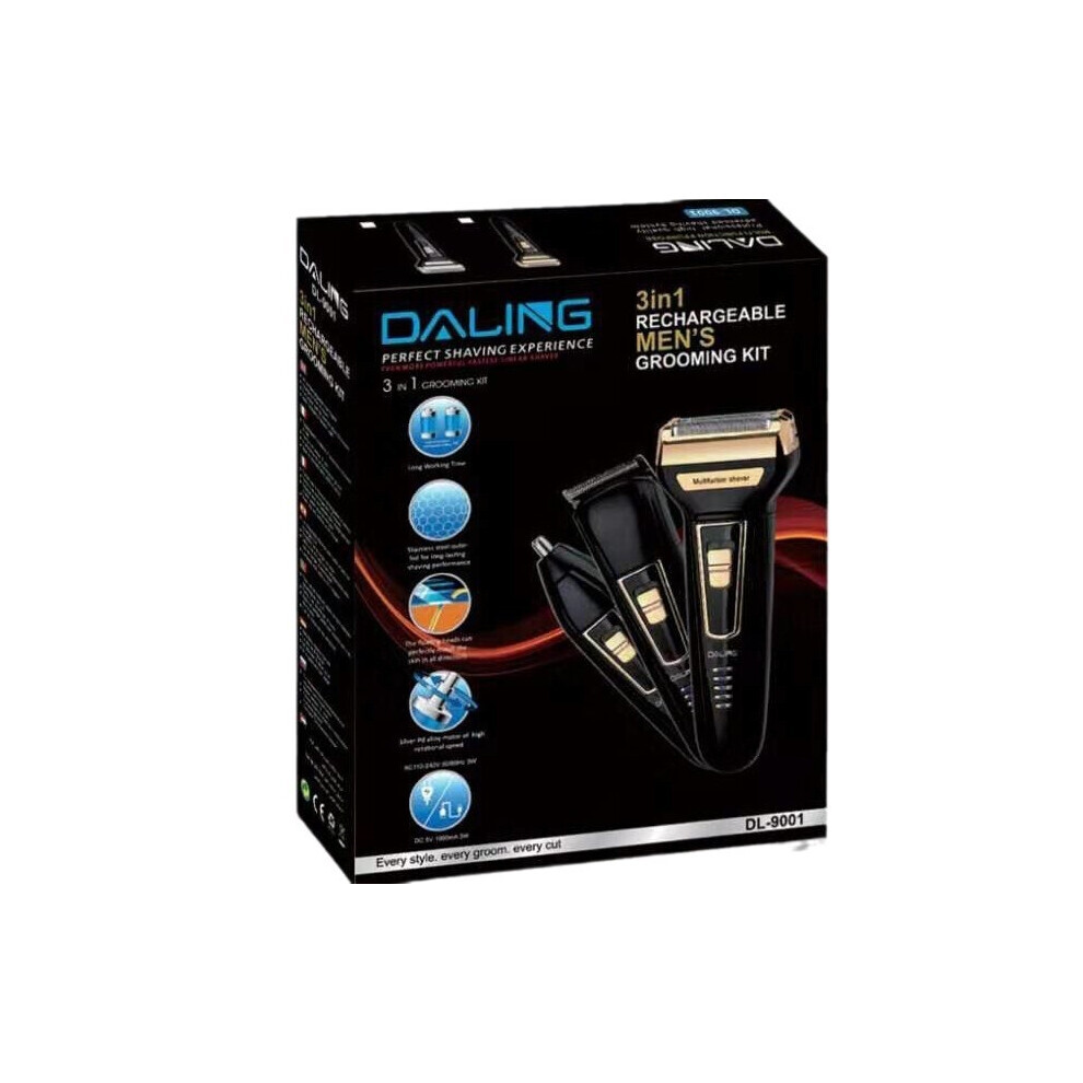 Tondeuse à cheveux électrique rechargeable trois en un, tondeuse à poils de nez