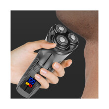 Mens Rechargeable Shaver With Led Display And Detachable Blade Gun Color