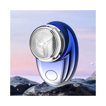 (Blue) Mens Shaver Electric Shaver Travel Portable Mini Compact Beard Shaver Shaver