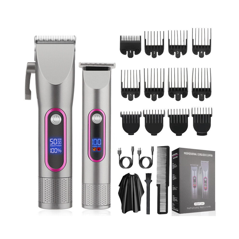 Kit de toilettage pour hommes, tondeuse à cheveux sans fil, rechargeable