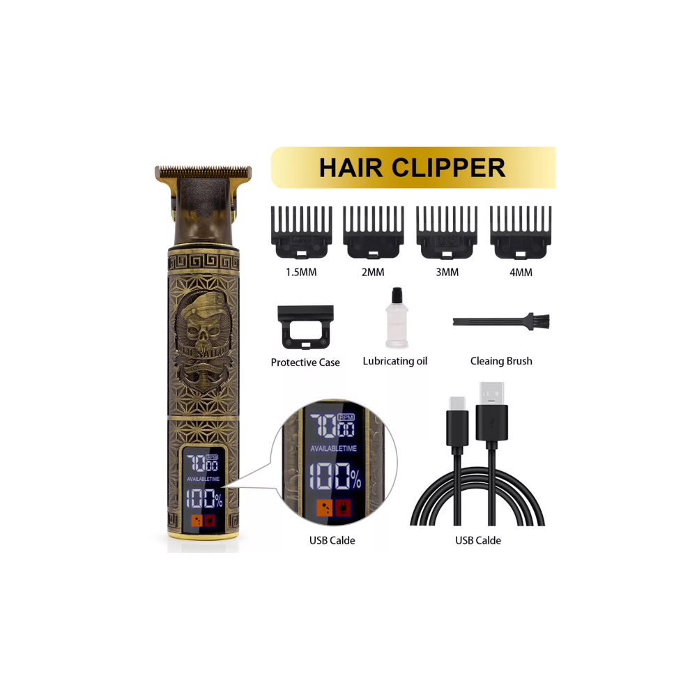 Tondeuse à cheveux professionnelle pour hommes, rasoir électrique, tondeuse à barbe sans fil