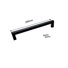 (Black, 288mm) Kitchen Cabinet Cupboard Bar Door Handle Square Drawer Product Handles Household