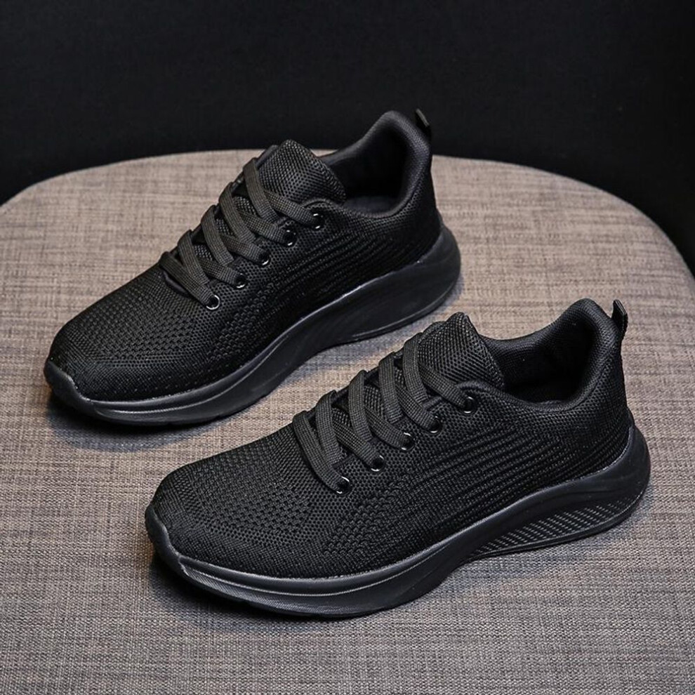 (black, 40) TUINANLE Sneakers Women Shoes Light White Sneakers Breathable Shoes Outdoor Ladies Casual Flat Walking Black Shoes