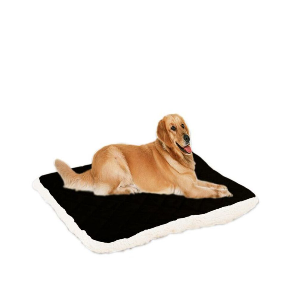 (black, 2XL) Pet Sleeping Mat Warm Dog Bed Soft Winter Warm Fleece Pet Blanket Cat Litter Puppy Sleep Mat Lovely Mattress Cushion for Small Large Dogs