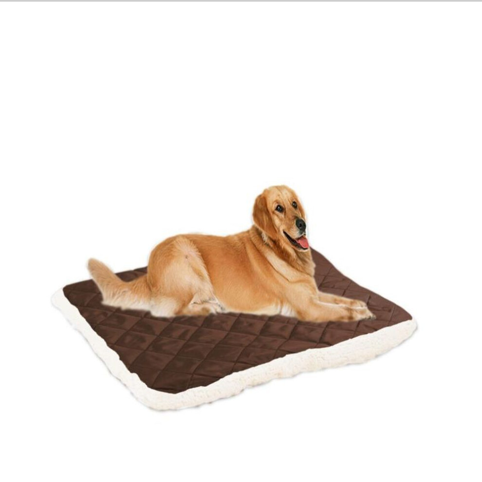 (dark coffee, XL) Pet Sleeping Mat Warm Dog Bed Soft Winter Warm Fleece Pet Blanket Cat Litter Puppy Sleep Mat Lovely Mattress Cushion for Small Large Dogs