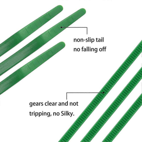 100 Pcs Green Heavy Self-locking Nylon Zip Cable Ties, 6 Inch 2
