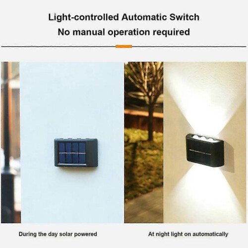 Solar Wall Lamp Outdoor Waterproof Up And Down Luminous Lighting 2