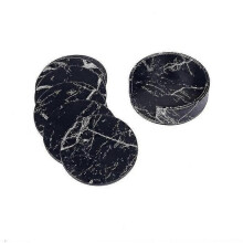 Marbled Drink Coasters Set Of 6 Leather Coasters Spill Protection for Tables Durable And Non-slip