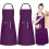 4 Pack Adjustable Bib Aprons, Waterdrop Resistant Apron with 2 Pockets Cooking 1