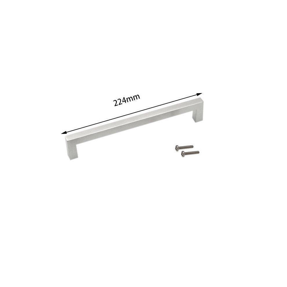 (Silver, 224mm) Cabinet Cupboard Kitchen Bar Door Handle Square Drawer Handles Household Product-image-OPC-PHGR7YF-NEW