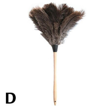 (57cm) Anti Static Genuine Ostrich Feather Duster Wooden Handle Brush Clean 2024